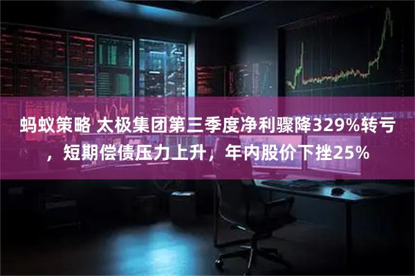 蚂蚁策略 太极集团第三季度净利骤降329%转亏，短期偿债压力上升，年内股价下挫25%
