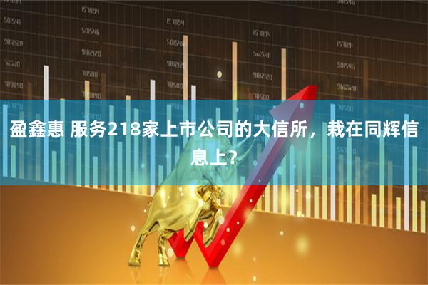 盈鑫惠 服务218家上市公司的大信所，栽在同辉信息上？